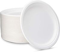 Enviroware White Bagasse Plates (125 Count, 10 Inch) | Compostable Plates Made From 100% Natural Sugarcane Fiber | Heavy Duty, Leak-Proof, Environmental Friendly, Biodegradable, Sustainable Eco Plates