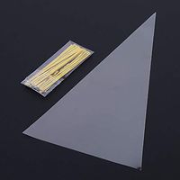 VORCOOL 200pcs Cellophane Bag Triangle Plastic Bag Cellophane Treat Bags with Cable Ties
