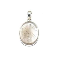 Sterling Silver Golden Rutile Quartz Pendant Jewellery No.3204