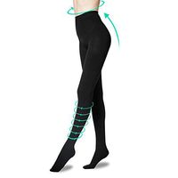 Women Compression Support Pantyhose 20-30 mmHg Closed Toe Graduated Compression Stocking Leggings Tights for Edema Varicose Veins (Black, S)