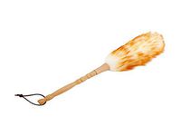 Premium Washable Lambs Wool Duster with Bamboo Handle, Long Soft Wool, 13 inch Length.