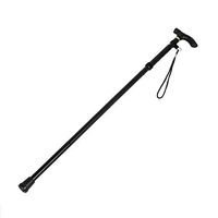 Leyeet Adjustable Folding Cane Collapsible Portable Anti-Skid Hand Walking Stick w/Comfortable T Handle (Color : Silver)
