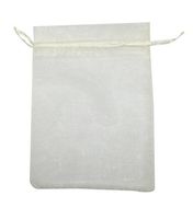 SUNGULF 50pcs Organza Pouch Bag Drawstring 5"x7" 13x18cm Strong Gift Candy B6ag Jewelry Party Wedding Favor (Ivory)