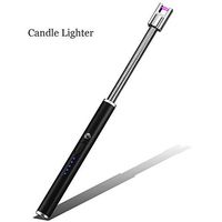 Iwinna Candle Lighter，Electric Arc Lighter with LED Battery Indicator，Rechargeable Arc Lighter, Wind and Weather Resistant for Kitchen/Barbecue/Candles/Fireworks/Gas Stove/Camping and Christmas