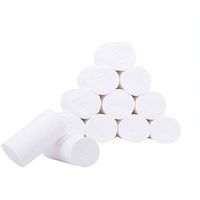 LOOKAA 12pcs Rolls Double Toilet Paper Tissue 4 Layer Thickened Household Paper Soft White Toilet Paper Rolls (12 Packs White, 12 Packs)