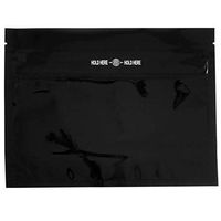 Caviar Locker HNP - Mylar Smell Proof Child Resistant Barrier Exit Bags - Resealable Zipper - 50 Bags (Black, Medium)