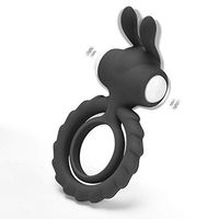 DDORR Soft Ví-bratórs Pêňís Ring Battery Powered Toys with Rabbit Ears Dual Rings