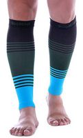 Doc Miller Premium Calf Compression Sleeve Dress Series 1 Pair 20-30mmHg Strong Calf Support Graduated Pressure Sports Running Recovery Shin Splints Varicose Veins (BlackGreenBlue, Small)
