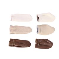 Milisten 6pcs Leather Finger Sleeves Protector Thumb Index Finger Cots Needle Felting Thimble Finger Cover Sewing Craft Tools