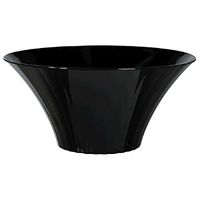 Amscan 437882.1 Large Plastic Flared Bowl Tableware Party Supply, Black