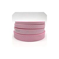 5Yards Grosgrain Ribbon Printing Polka Dot Hair Bow Party Christmas Wedding Decoration DIY Gift Wrapping,Pink,20mm