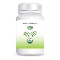 100% Organic Neem 820MG for Healthy Skin, Preventing Mild Acne, Detoxify Body, Blood Cleanser & Purifier. 120 Vegetarian Tablets.