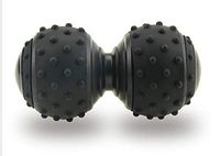 Silicone Peanut Massage Ball Deep Tissue Massage Tool for feet Back Therapy Trigger Point Body Yoga Fitness Myofascial Release Crossfit Tool (Black)