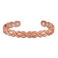 Collections Etc Twisted Strands Magnetic Copper Bracelet