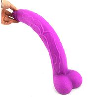 15.5 Inch Perfect Size Realistic Soft Silicone Dí`ldɔ Hands-Free Waterproof Safety Suction Cup Dí`ldɔ for Women Female UBNG014