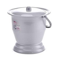 PANYFDD Thick Plastic Spittoon Old Child Potty for Men and Women Home Bucket, Chamber Pot with Lid Adult Bedroom Urinals Potty for Chamber Pot Chamber Pot with Lid Indoor, Outdoor (Color : Gray)