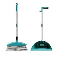 Broom and Dustpan With Long Handle Telescopic Up Extra Long Handle Magic Windproof Broom and Dustpan Stainless steel rod Multi-Function Broom Set Home Kitchen Room Garden cleaning tools