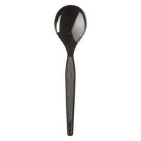 Dixie 5.75" Heavy-Weight Polystyrene Plastic Soup Spoon by GP PRO (Georgia-Pacific), Black, SH517, (Case of 1,000)