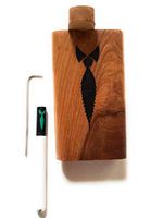 Discreet All in One Stash Box with Metal Bat and Rod Made from Raw Natural Wood Holds Your Stash Conveniently Pocket Size