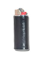 Handcrafted Black Eel Skin Cigarette Lighter Cover Sleeve LCS-1