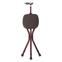 Crutches Canes Multifunctional Aluminum Alloy Elderly Walker Cane Stool Walking Stick Chair (Color : Wine red)
