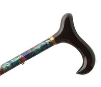 Adjustable Travel Folding Cane Slim Line with Derby Handle (Canterbury)