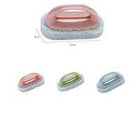 Cleaning Brush Sponge Brush Cleaning Brush Decontamination Brush Kitchen Wash Pot Bathroom Tile Brush Handle,Blue