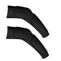 Zoom Time Double Honeycomb Arm Shooting Sleeve Reachs Elbow Brace Support Elbow Sleeve for Sport Protective Gear for Basketball Football Skateboard Cycling Parkour Outdoor Sports (1Pair L, Black)