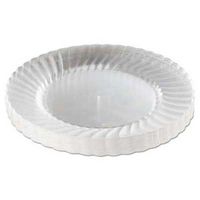 WNA Classicware Plastic Plates, 9 inch Dia, Clear, 12 Plates/Pack, 15 Packs/Carton