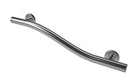 Lifeline Home Mobility Grab Bar - Wave Design | Right Hand | Brushed Nickel | 24 Inch