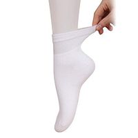 Jorbasado Men's Bamboo Diabetic Ankle Socks with Non-Binding Top and Seamless Toe,6 Pairs L Size(10-13)