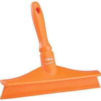 Vikan 71257 Rubber Polypropylene Frame Bench Single Blade Squeegee, 10", Orange