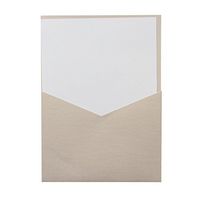 American Crafts Ms. Sparkle & Co. Paperie Pocket Card and Envelope Set - Stationery Pack - Ivory, Set of 4