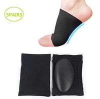 Nutteri 5 Pairs Compression Arch Support Sleeves Sock with Gel Pad Cushions for Women and Men Arch Brace for Flat Feet Plantar Fasciitis Sleeves (Black)