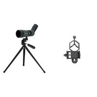 Celestron 52320 Landscout 10-30x50 Spotting Scope (Army Green) with Basic Smartphone Adapter 1.25"