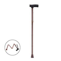 DONGBALA Folding Crutches, Walking Stick Walking Aid Collapsible Non-Slip Telescopic for Adult Man and Woman Elderly Fractures Adjustable from 79.5-87Cm