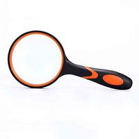 Jing Boutiques/Hand held Reading Magnifier Plastic Anti Drop Wear Handle Hand Polished Anti Astigmatism Lens (Color : White) (Color : White)