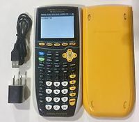 Color Screen TI 84 Plus C Silver Yellow School Edition With Case, Cord, CD by Texas Instruments