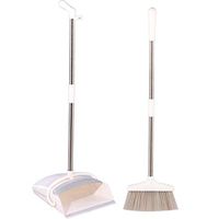WDX- Broom combination household living room sweeping floor cleaning kitchen cleaning tools broom 簸箕 set combination thickening broom soft hair non-stick hair artifact Household (Color : A)