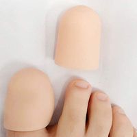 Toe Protector Pain Relief Gel Corns Cushions Waterproof Cap Ingrown isters Toenails Calluses Reusable(LSkin)