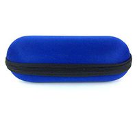 9" Large Zippered Padded Pouch Hard Carrying Case Protective Glass Storage for Pipes (Blue)
