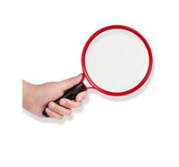 Handheld Magnifying Glass 10X HD Lens for Book Reading Jewelry Identification Watches DIY Crafts Carving and Repair, Red 240 * 140 * 18 mm