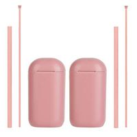 RGTOPONE Collapsible Straw Recyclable Foldable Silicone Straws with Case Cleaning Wire Travel Home Party