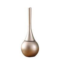 Whiidoom Modern Toilet Bowl Brush and Holder Stainless Steel Base Toilet Cleaning Brush Set (Gold)