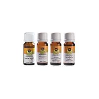 Essential Oil Blends Trial Kit of 4 Popular Blends by Lotus Touch, 10ml Bottles - Muscle & Joint, Stress Management, Relaxation, Headache Relief - 100% Pure Single-Note Essential Oils for Aromatherapy