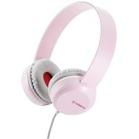 Cresyn C260h Pink Stereo Headphones with Mic & Volume Control