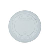 Dart 662TS Clear Lid PET 662 Flat Straw Slot (Case of 1000)