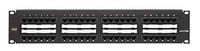 Leviton 69586-C48 Extreme Cat 6+ Flat 110-Style Patch Panel, 2RU, 48-Port, Centralized Labeling