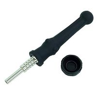 TOPJAR 1 Honey Straws Flashlight Shape Decorative Portable Toy Model Desk Accessories Reusable Silicone 6.6’’ (black)