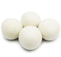 EcoJeannie (WB0004-4 Pack) Wool Dryer Balls - New and Improved XL Eco-Friendly Natural Unscented Fabric Softener Static Guard - 100% Natural New Zealand Premium Wool from Surface to core